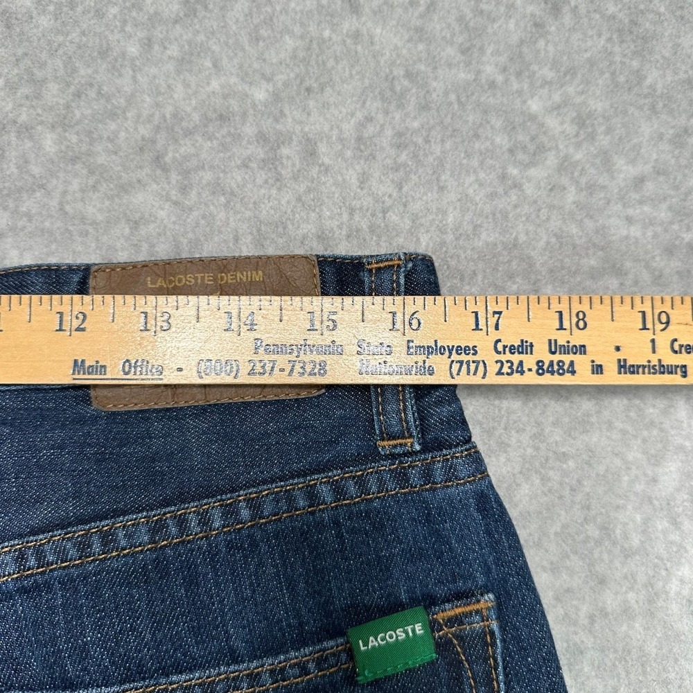 Lacoste Denim Dark Wash Straight Leg Jeans Mens US 33 - Picture 7 of 13